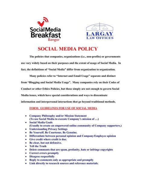 Social Media Policy Pdf