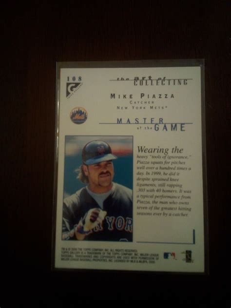 Topps Gallery Masters Of The Game Mike Piazza Sharp Ebay