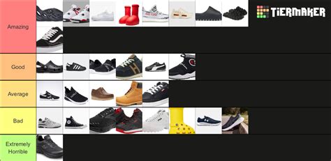 Ranking Shoe Brands Tier List (Community Rankings) - TierMaker