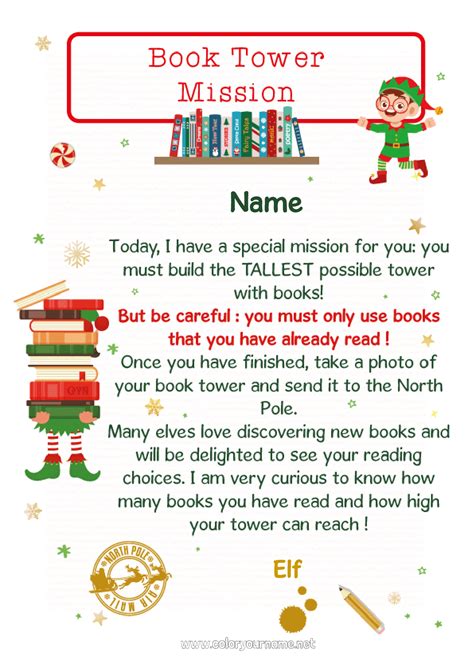 Coloring Page No 3485 Christmas Elves Christmas Elf S Mission Letters