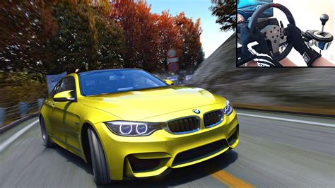 Bmw F82 M4 Smooth Drifting Assetto Corsa Steering Wheel Gameplay Youtube