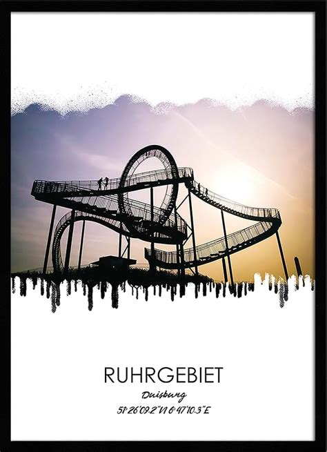 Amazon De Artissimo Design Edition Ruhrgebiets Bild Gerahmt X Cm