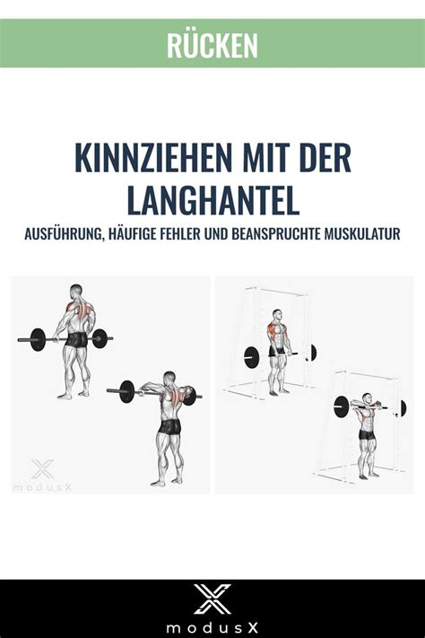 Kinnziehen Mit Der Langhantel Fitness Training Train Fitness