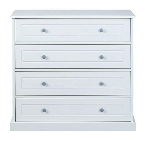 Commode Tiroirs Pin Massif Blanc Rika Leroy Merlin