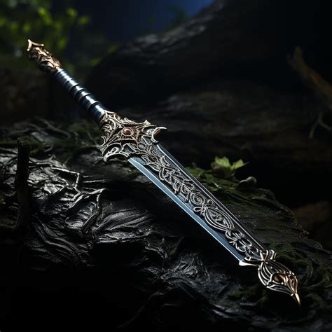 Premium AI Image | Photograph of the Ancient Sword The Sword of Goliath