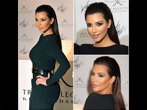 Slicked Back Hair Kim Kardashian