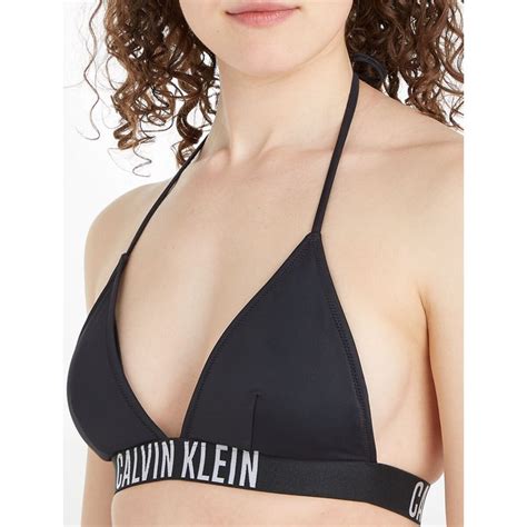 Bikini Oberteil In Triangelform Markenschriftzug Schwarz Calvin Klein