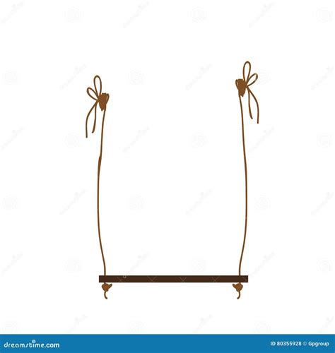 Tree Swing Icon Image Vector Illustration 80355928