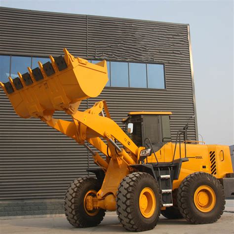 5 Ton Hydraulic Wheel Loader With Fork Quick Hitch And Front End Bucket