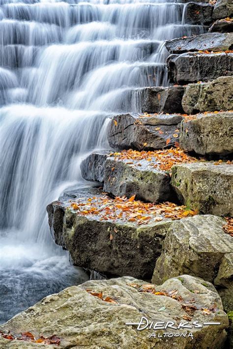 Waterfall Over Rock Stair Steps #13270 | Dierks Photo Altoona