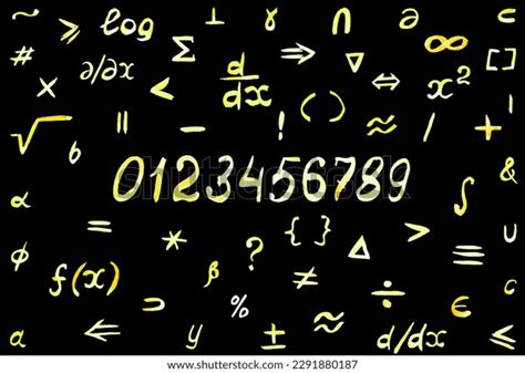 Mathematical Symbols Formulas Numbers Written By Stock Illustration 2291880187 | Shutterstock