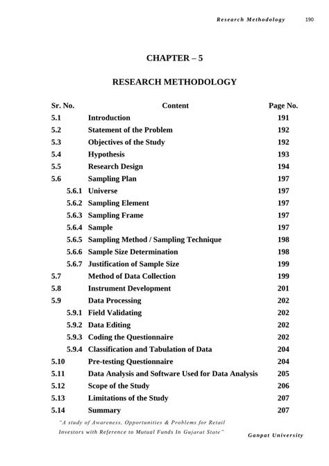 PDF CHAPTER 5 RESEARCH METHODOLOGY Shodhgangashodhganga Inflibnet