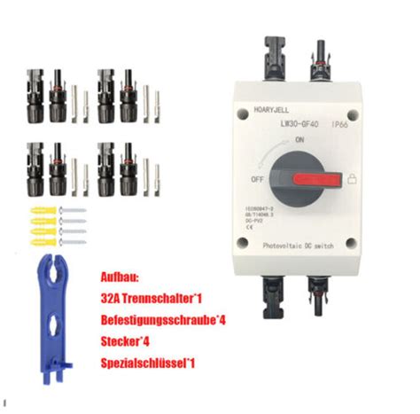 Dc Trennschalter Solar Pv Umschalter Ausschalter Freischalter Polig