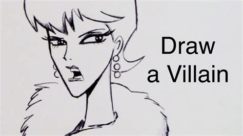 How To Draw A Villain Step By Step Youtube