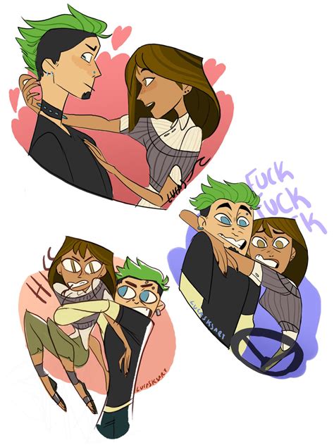 Tdi Y Tda Cartoon Characters Hugging Total Drama Island