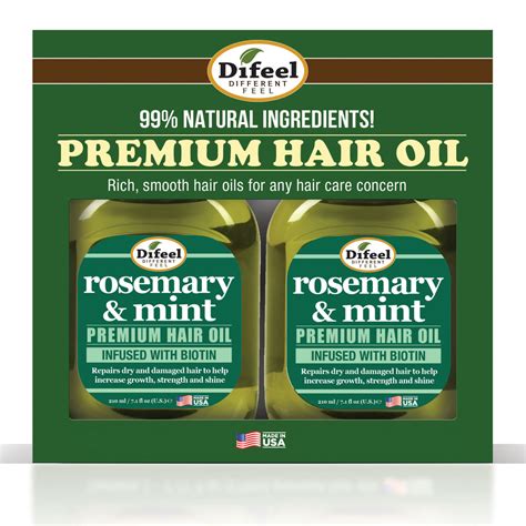 Difeel Rosemary And Mint Premium Hair Oil W Biotin 71oz 2pc T Set