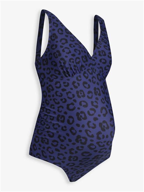 Buy JoJo Maman Bébé Navy Blue Animal Print V-Neck Maternity Swimsuit