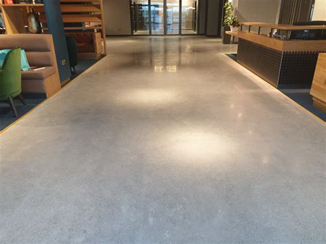 Light Exposure Salt Pepper Polished Concrete 3 Stone Seal