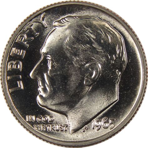 1965 Sms Roosevelt Dime Bu Uncirculated Clad 10c Coin Profile Coins