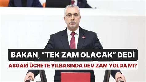 Çalışma Bakanı Açıkladı 2024 te Tek Zam Yapılacak Asgari Ücrete