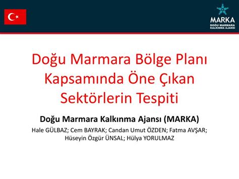 PPT Doğu Marmara Bölge Planı Kapsamında Öne Çıkan Sektörlerin Tespiti