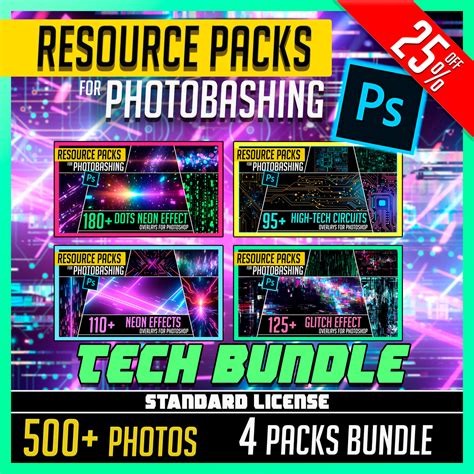 Artstation Tech Photobash Bundle Standard License 4 Packs 🟩 Get