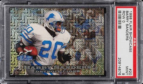 Flair Showcase Row Barry Sanders Psa Mint Weekly