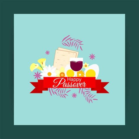 Premium Vector Vector Illustration Happy Passover Greeting