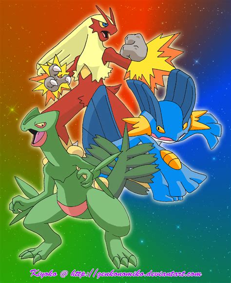 Hoenn Starters by GenkoNoMiko on DeviantArt