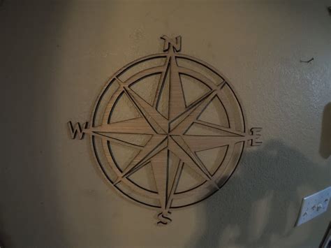 Wood Compass Wall Decor Wood Compass Sign Unfinished Wood Etsy