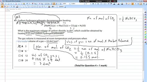 Edexcel AS IAL Chemistry Unit 1 Question Paper May 2016 Question 4