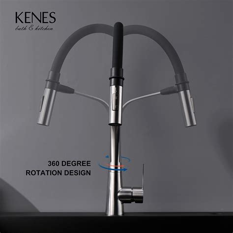 Buy Kenes Kitchen Taps With Pull Out Spray 360° Swivel Kitchen Sink