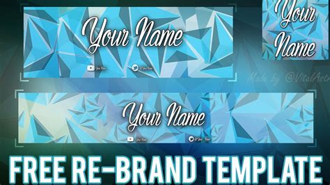 Free Re-Brand Pack: YouTube Banner, Logo and Twitter Header Photoshop ...