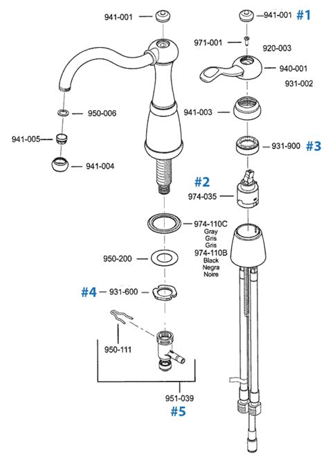 Pfister Kitchen Faucet Parts Diagram Faucet Pfister Delta Dr