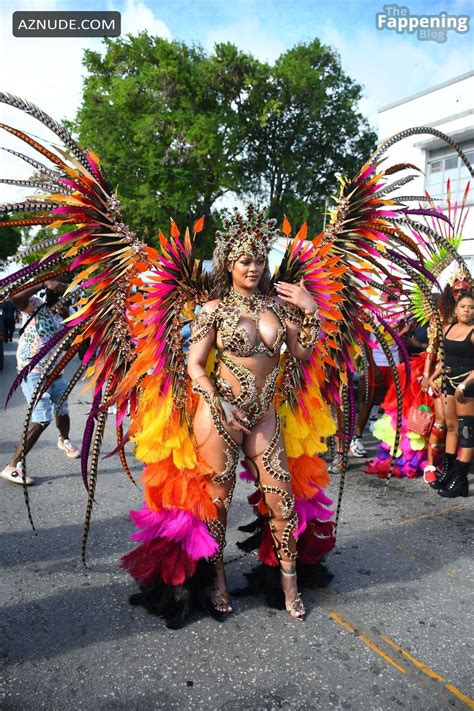 Rihanna Sexy Stuns In A Dazzling Bejeweled Bikini At Carnival Festival
