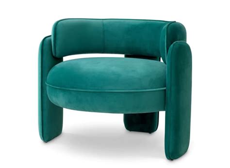 EICHHOLTZ Fauteuil Chaplin Turquoise Wilhelmina Designs