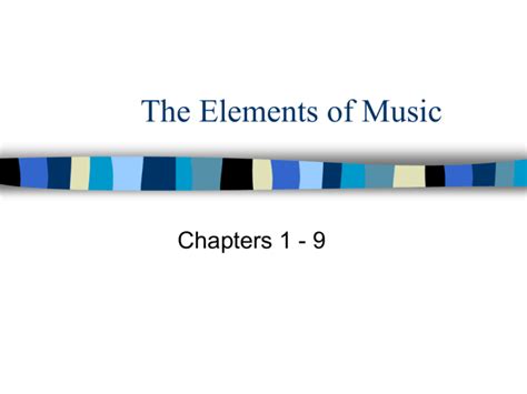 The Elements Of Music