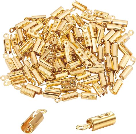 Amazon Unicraftale Pcs X Mm Golden Folding Crimp Ends