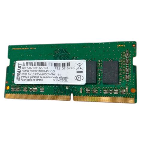 Mem Ria Sodimm Gb Ddr Mhz Smart Para Notebook Kabum