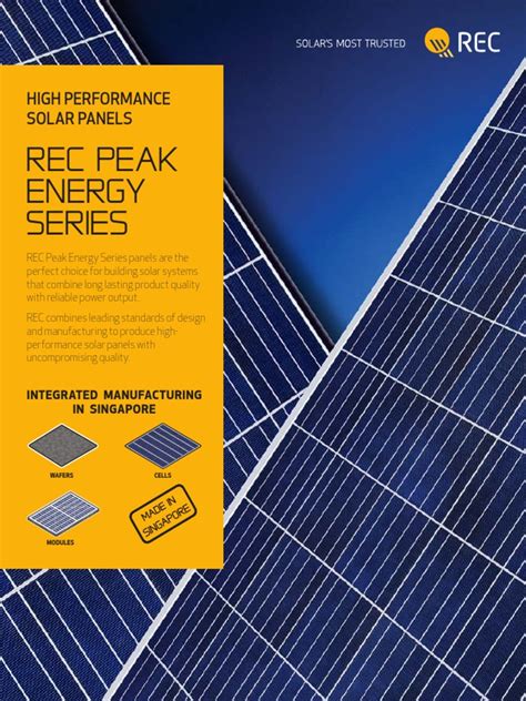 Rec Peak Energy Series High Performance Solar Panels Pdf Solar