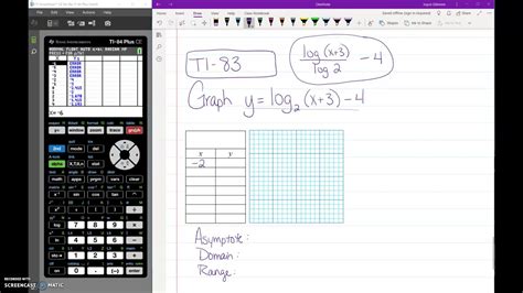 Graphing Logarithmic Functions On Ti Youtube