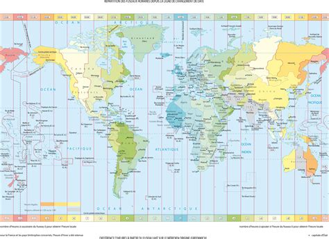 La Carte Des Fuseaux Horaires Info Voyage Carte Plan