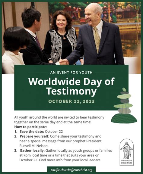 Worldwide Testimony Meeting For Youth October 22 2023 LDS365