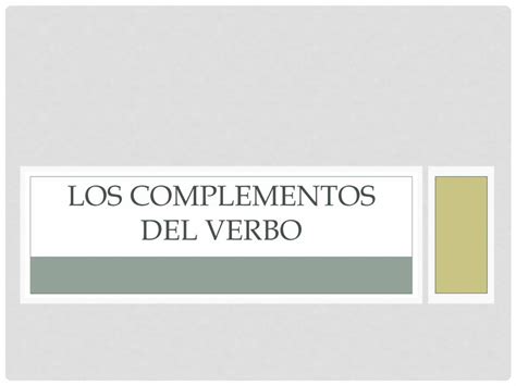 Pdf Los Complementos Del Verbo Los Complementos Del Verbo Sintagma