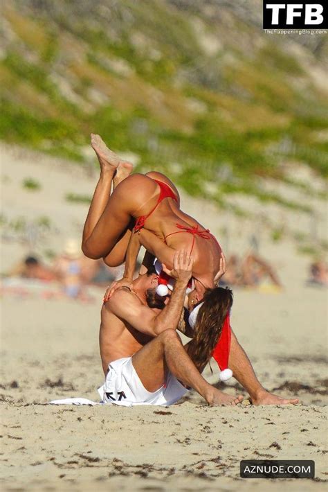 Izabel Goulart Sexy Seen Showing Off Her Hot Body In A Red Bikini On The Beach During A