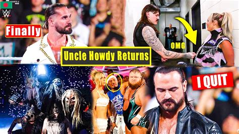 WWE Seth Rollins RETURNS Uncle Howdy Returns Drew McIntyre QUITS Liv