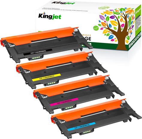 Kingjet Compatible Toner Cartridge Replacement For Hp 116a W2060a W2061a W2062a