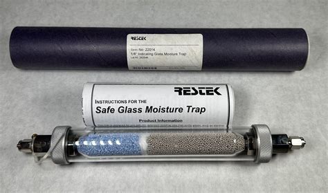 New Restek Indicating Glass Moisture Trap Ebay