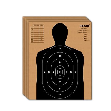 Highwild Paper Shooting Targets Silhouette Cardboard Targets For