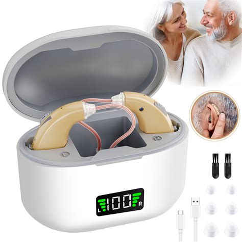 Aparat Słuchowy Zauszny Wzmacniacz Dzwięku Lewy Prawy Stacja Dla